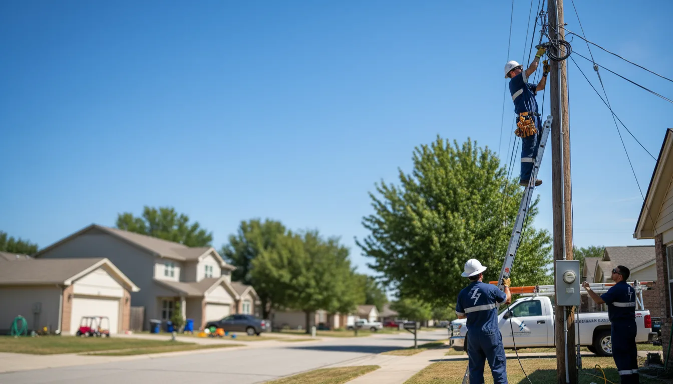 Residential electrician providing installation services in Waller, TX